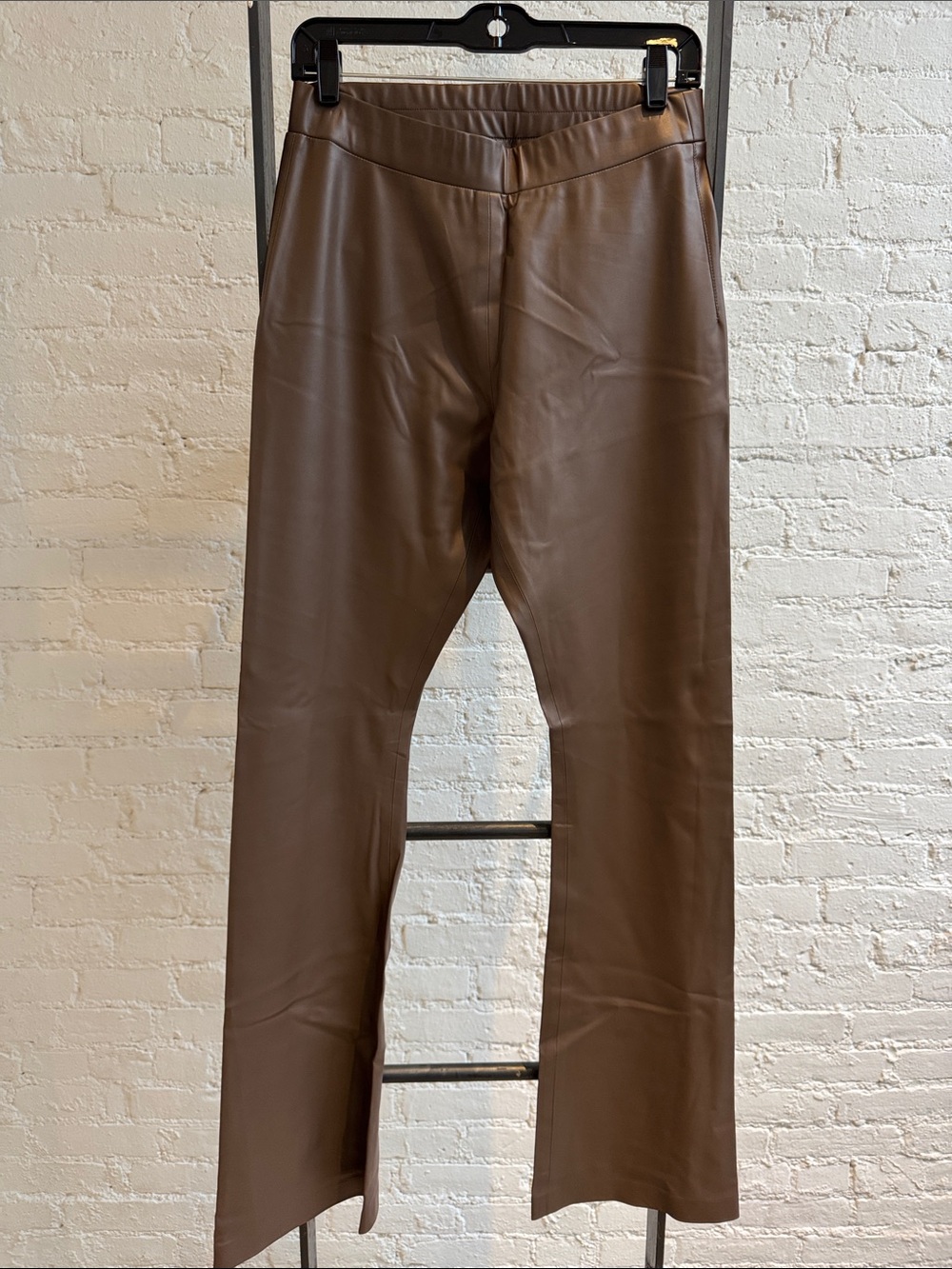 BLANKNYC Brown Faux Leather Wide-Leg Pants